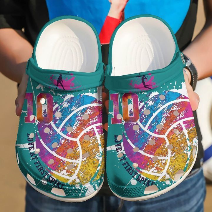 Volleyball Personalized Love At First Spike Sku 2630 Crocs Crocband Clog Comfortable For Mens Womens Classic Clog Water Shoes Volleyball Personalized Love At First Spike Sku 2630 Crocs Crocband Clog Comfortable For Mens Womens Classic Clog Water Shoes