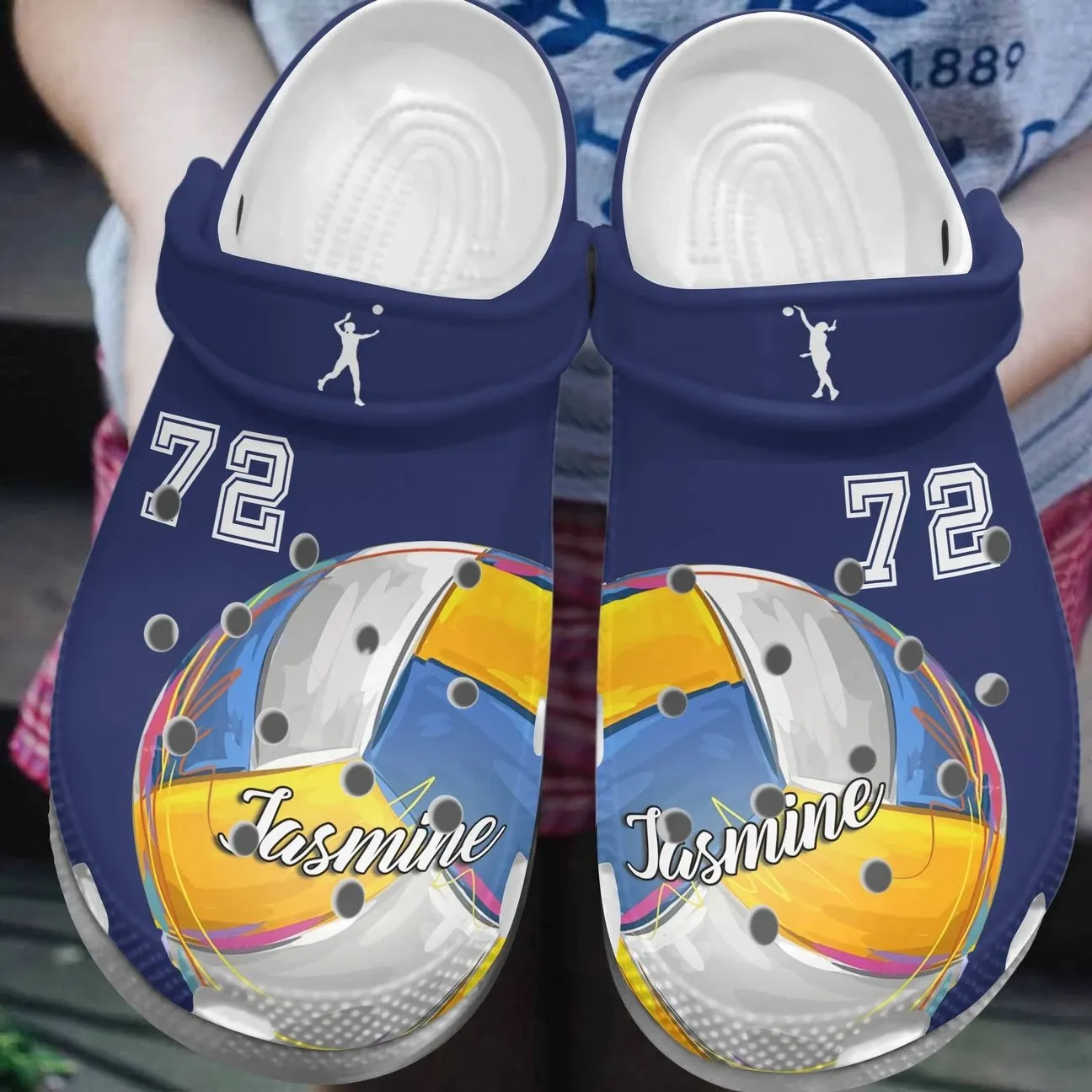 Volleyball Personalized Personalize Clog Custom Crocs Fashionstyle Comfortable For Women Men Kid Print 3D Whitesole Love This Game Volleyball Personalized Personalize Clog Custom Crocs Fashionstyle Comfortable For Women Men Kid Print 3D Whitesole Love This Game