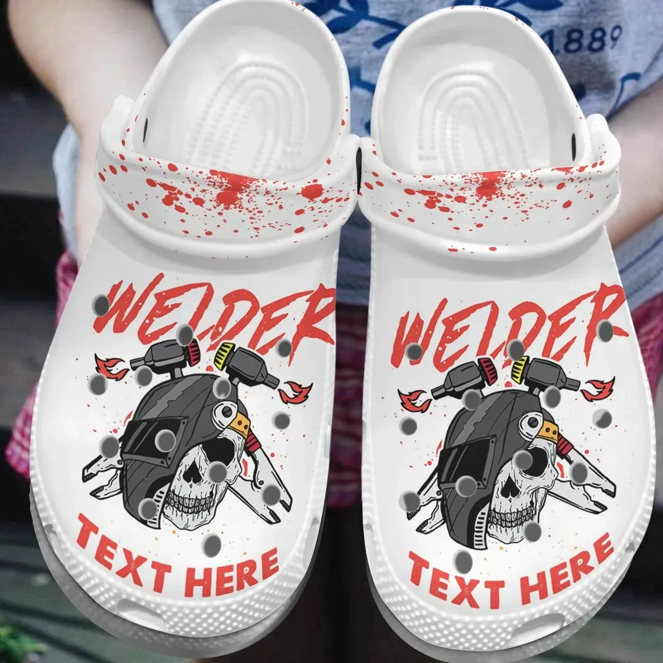 Welder Personalized Clog Custom Crocs Comfortablefashion Style Comfortable For Women Men Kid Print 3D Welder Welder Personalized Clog Custom Crocs Comfortablefashion Style Comfortable For Women Men Kid Print 3D Welder