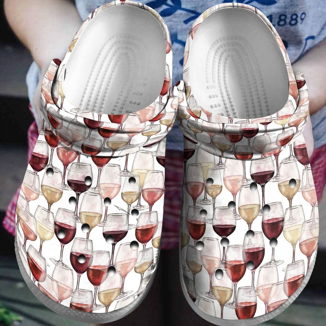 Wine Personalize Clog Custom Crocs Fashionstyle Comfortable For Women Men Kid Print 3D Wine Galss Pattern Style Comfortable Wine Personalize Clog Custom Crocs Fashionstyle Comfortable For Women Men Kid Print 3D Wine Galss Pattern Style Comfortable