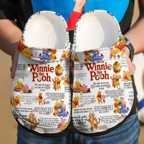 Winnie The Pooh Crocs Crocband Clog Comfortable For Mens Womens Classic Clog Water Shoes Winnie The Pooh Crocs Crocband Clog Comfortable For Mens Womens Classic Clog Water Shoes