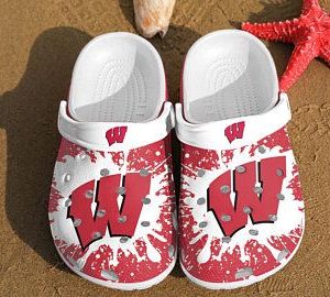 Wisconsin Badgers Crocband Clog Clog Comfortable For Mens And Womens Classic Clog Water Shoes Wisconsin Badgers Crocs