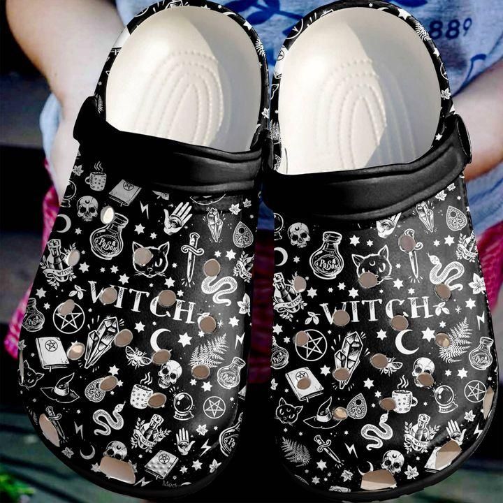 Witch Personalize Clog Custom Crocs Clog On Sandal Fashion Style Comfortable For Women Men Kid Witch Personalize Clog Custom Crocs Clog On Sandal Fashion Style Comfortable For Women Men Kid