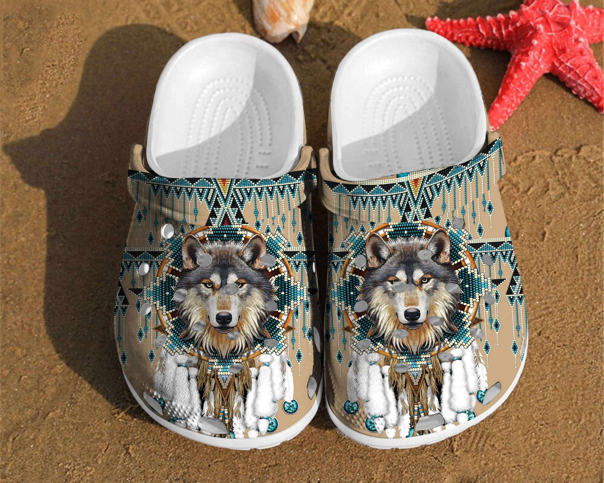 Wolf Native American Dreamcatcher Gift For Lovers Style Crocs Clog Clog Shoes Wolf Native American Dreamcatcher Gift For Lovers Style Crocs Clog Clog Shoes