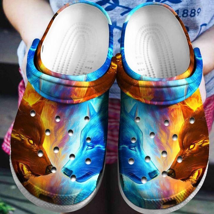 Wolf Personalize Clog Custom Crocs Clog On Sandal Fashion Style Comfortable For Women Men Kid Wolf Personalize Clog Custom Crocs Clog On Sandal Fashion Style Comfortable For Women Men Kid