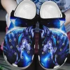 Wolf Personalized Clog Custom Crocs Comfortablefashion Style Comfortable For Women Men Kid Print 3D Galaxy Wolf
