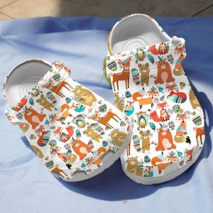 Woodland Tribal Animals Crocs Clog Classic Clogs Shoes