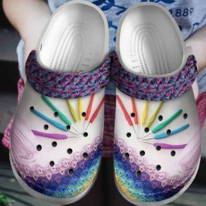 Yarn Personalize Clog Custom Crocs Fashionstyle Comfortable For Women Men Kid Print 3D Whitesole Colorful Yarn