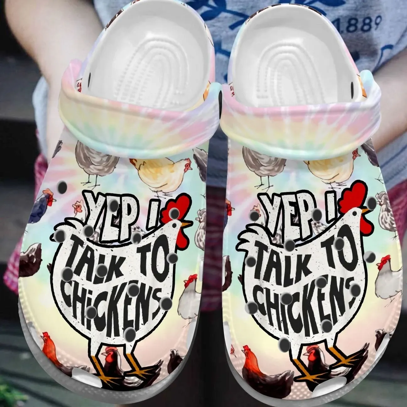 Yep I Talk To Chicken Personalize Clog Custom Crocs Fashionstyle Comfortable For Women Men Kid Print 3D Yep I Talk To Chicken Personalize Clog Custom Crocs Fashionstyle Comfortable For Women Men Kid Print 3D