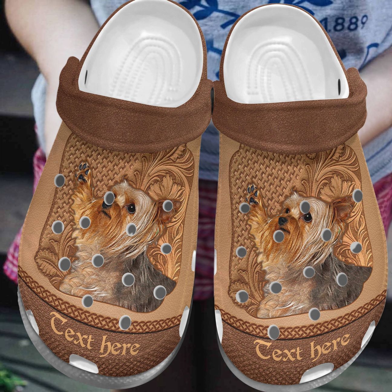 Yorkshire Personalize Clog Custom Crocs Fashionstyle Comfortable For Women Men Kid Print 3D Personalized Lovely Yorkie Yorkshire Personalize Clog Custom Crocs Fashionstyle Comfortable For Women Men Kid Print 3D Personalized Lovely Yorkie